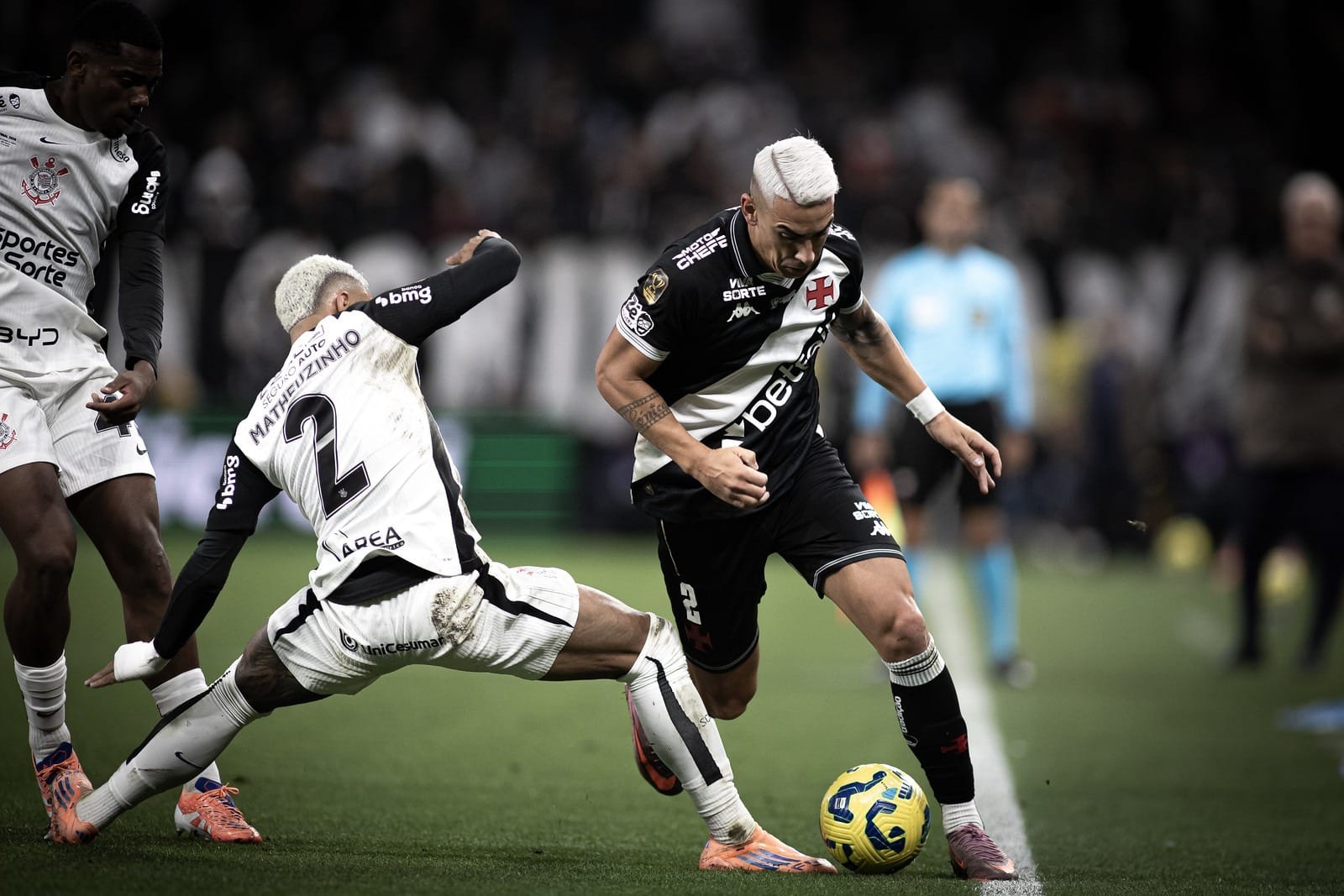 Corinthians e Vasco ficaram no 0 a 0 no jogo de ida da final da Copa do Brasil. Foto: Matheus Lima/Vasco