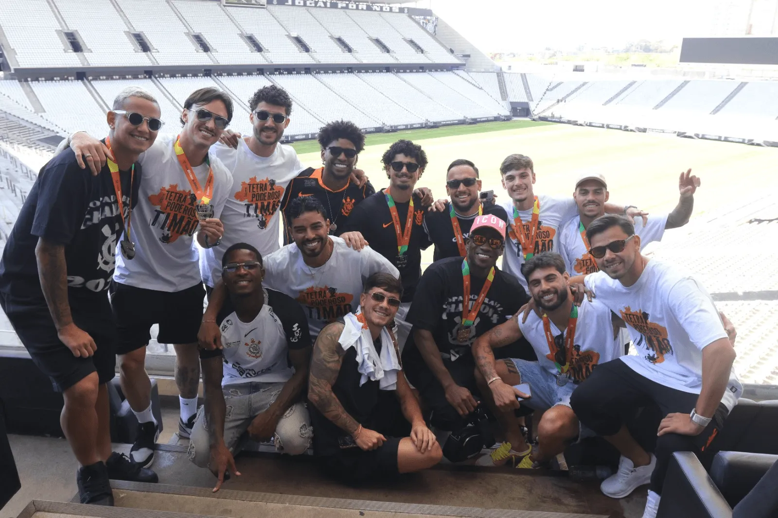 Jogadores do Corinthians em Itaquera. Foto: José Manoel Idalgo / Corinthians
