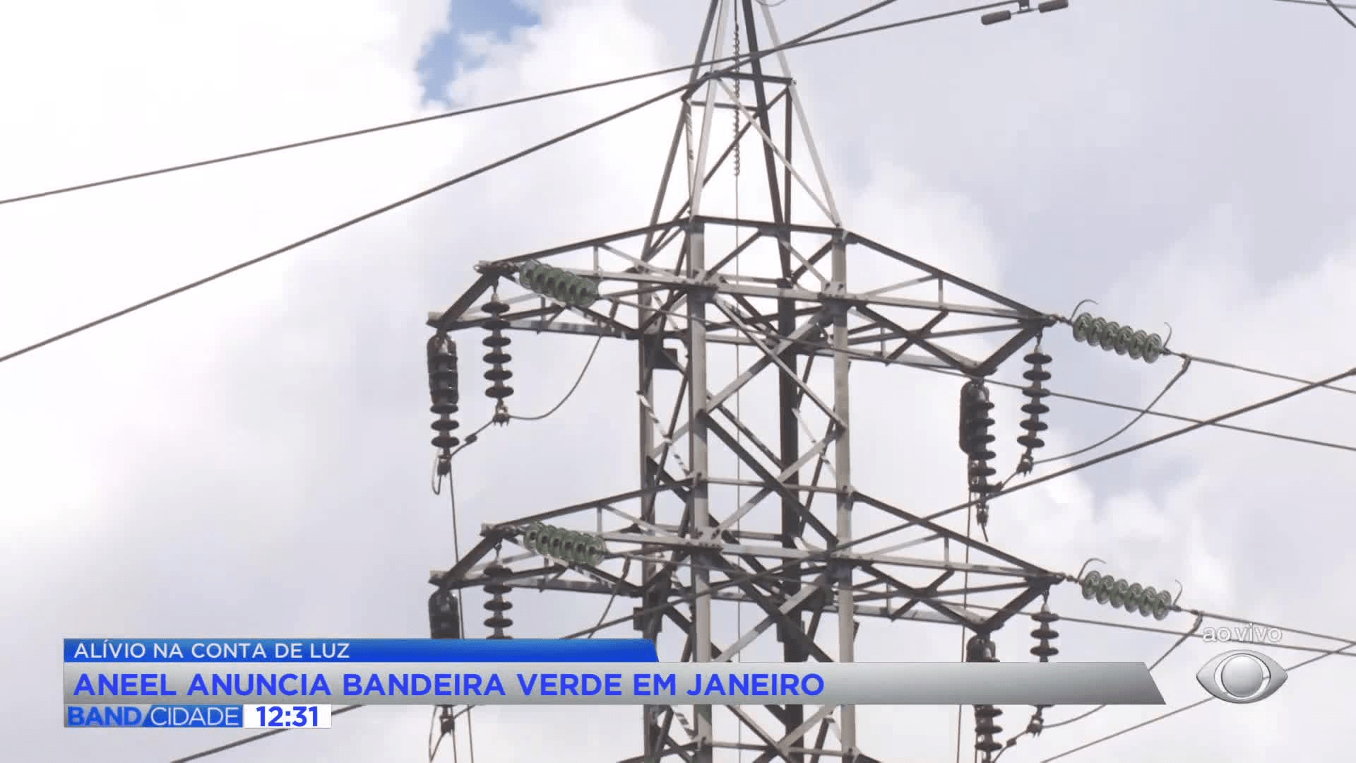 Conta de luz começa 2026 sem cobrança extra com bandeira verde