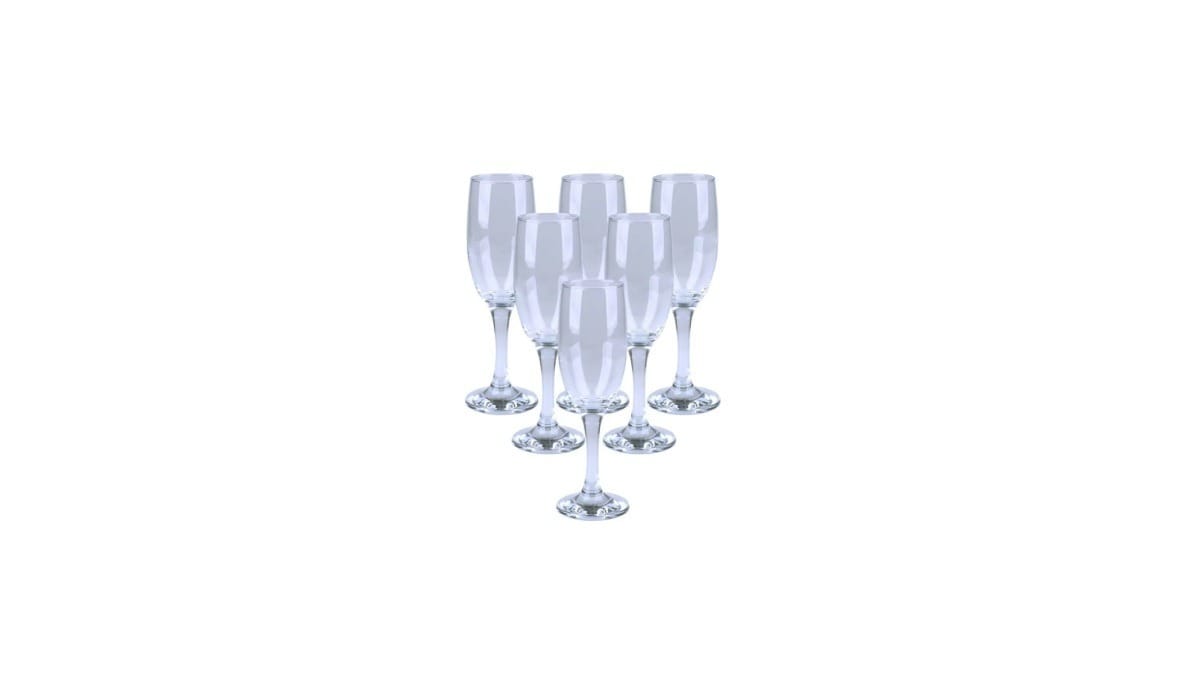 Conjunto 6 Taças Champanhe 190ml Mystic. / Reprodução: Cazza