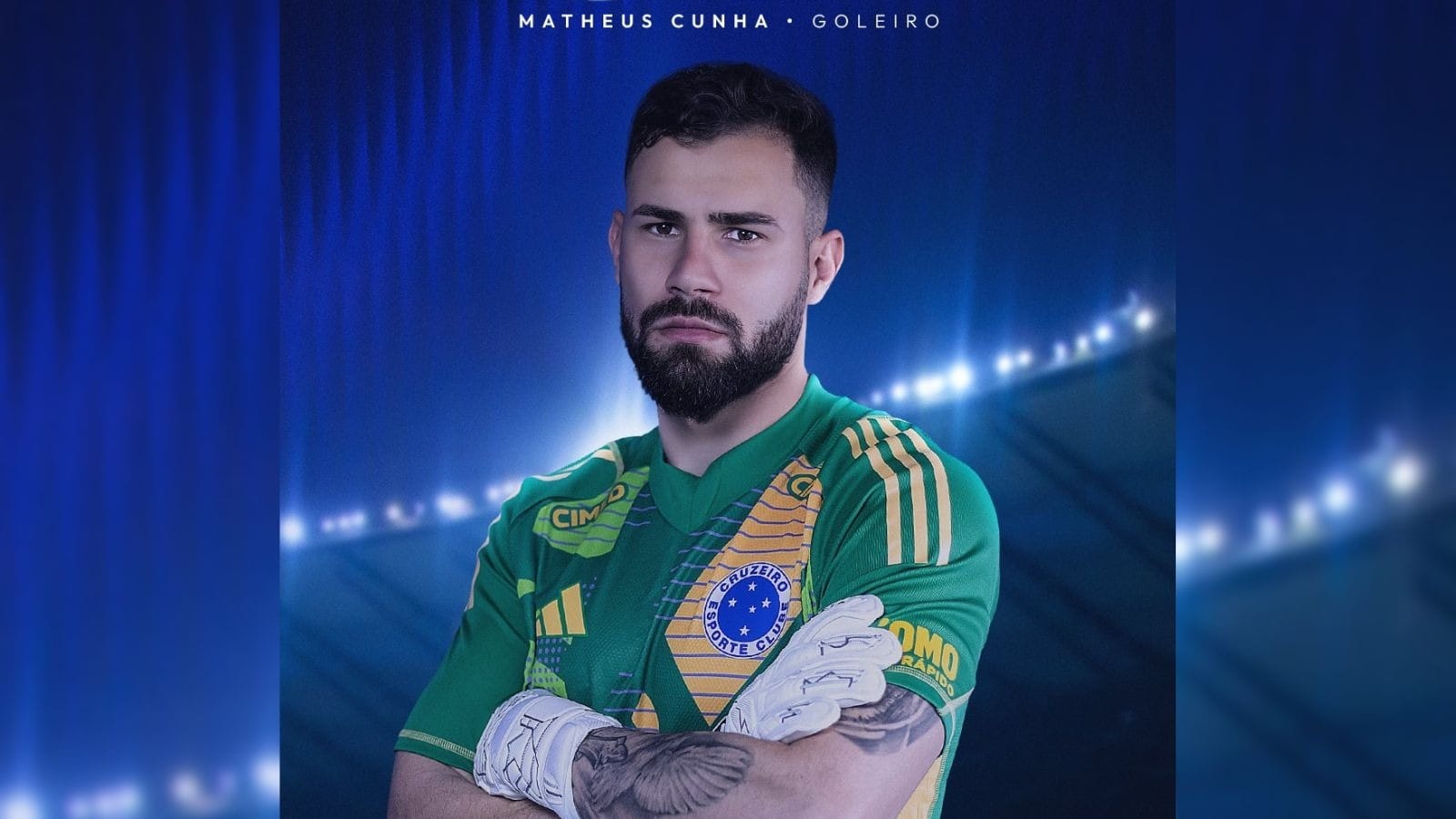 Cruzeiro anuncia o goleiro Matheus Cunha, ex-Flamengo