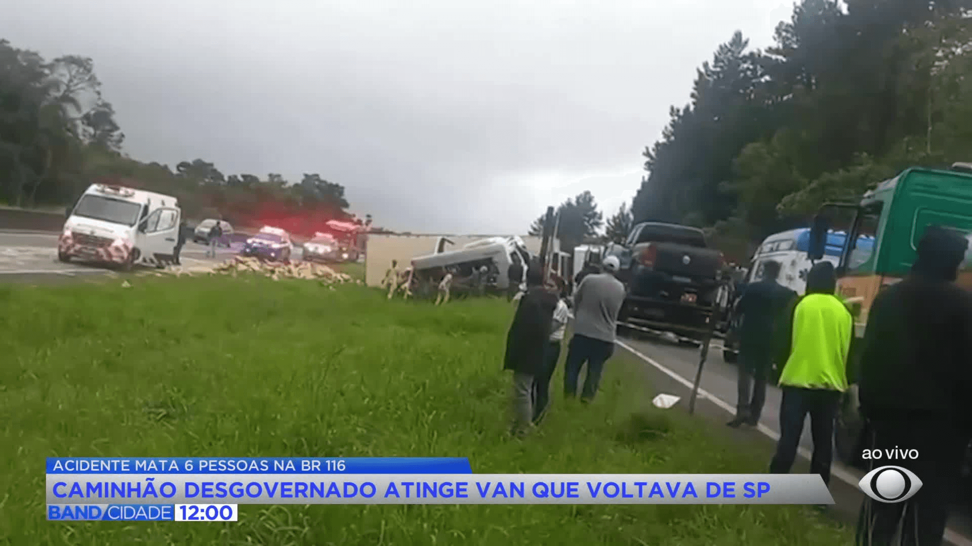 Acidente na BR-116 mata seis pessoas em Campina Grande do Sul