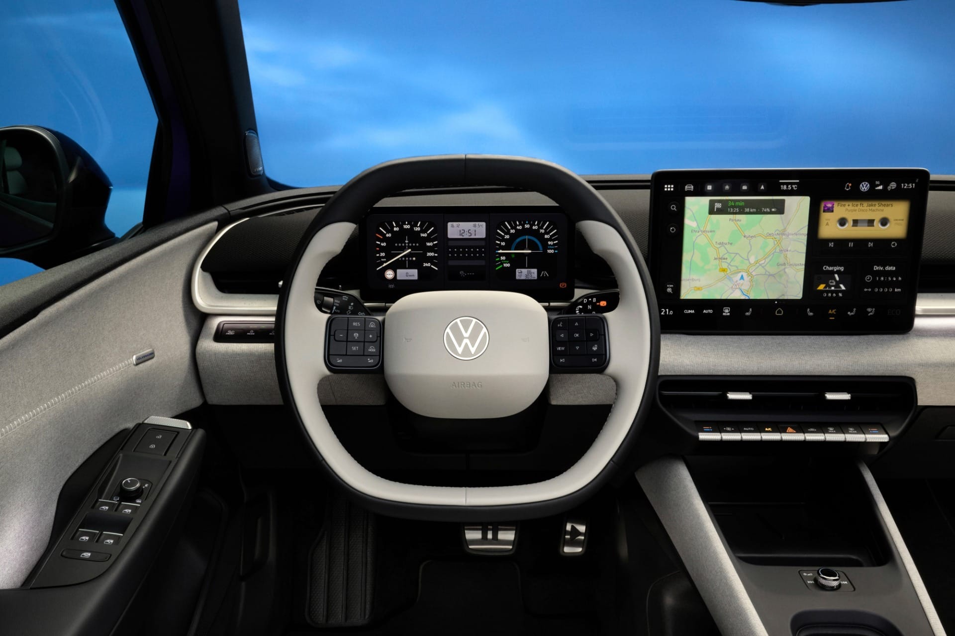 Cockpit do ID. Polo traz telas integradas e nova lógica de interfaces