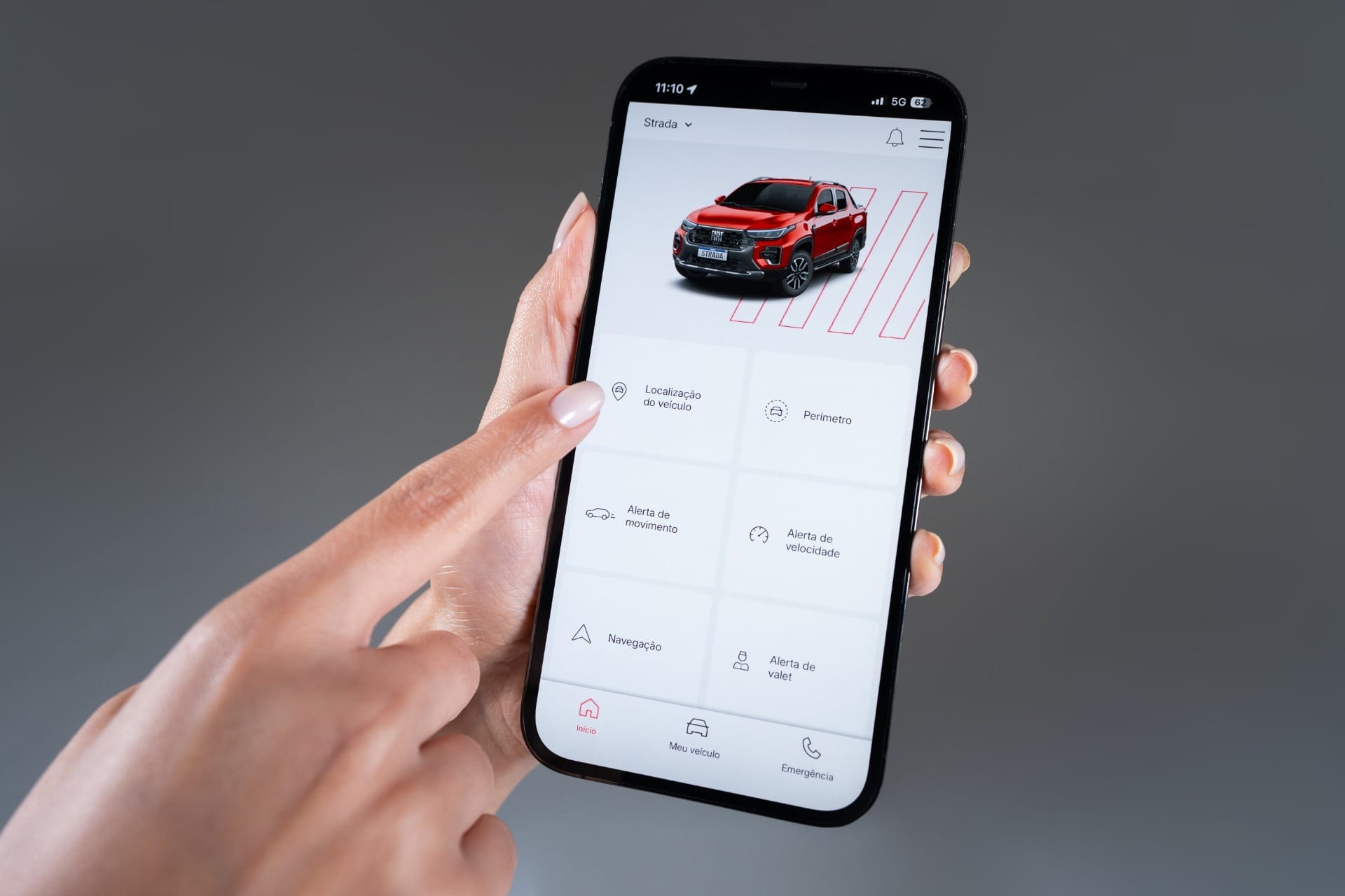 Aplicativo Fiat Connect ////Me permite rastreamento e alertas em tempo real | Crédito: Divulgação