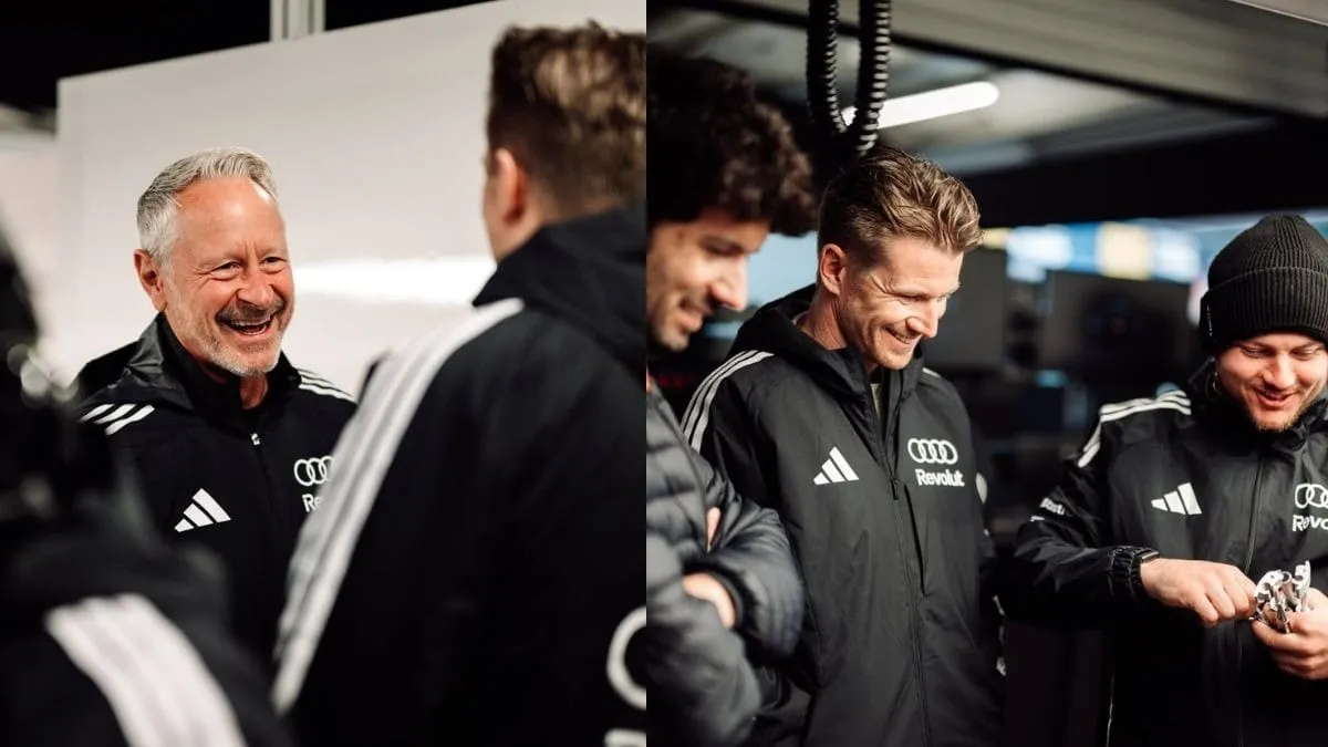 Audi durante testes do carro da F1 na Espanha