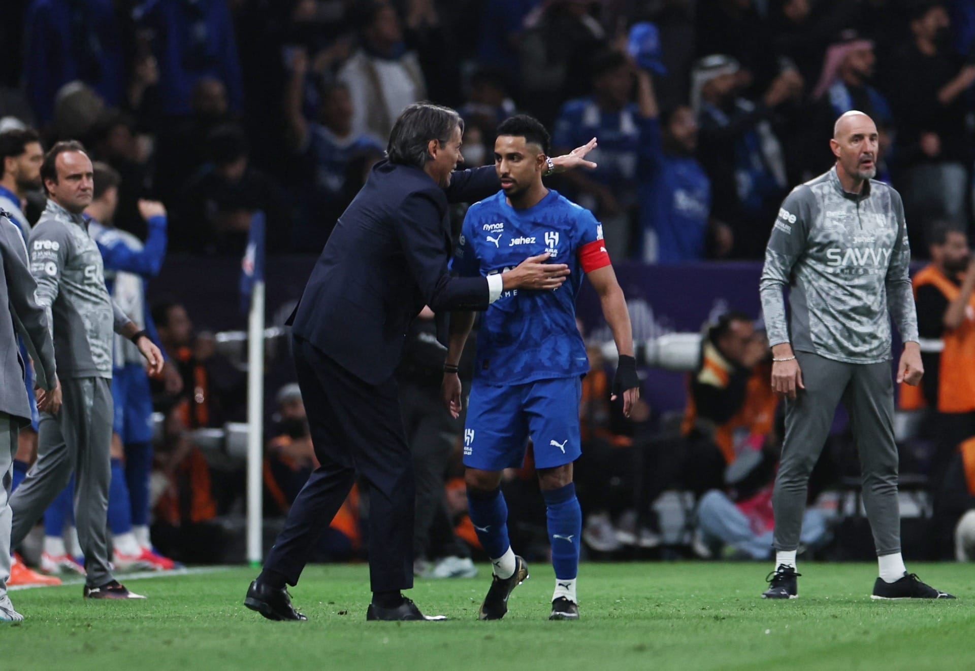 Salem Al-Dawsari e Simone Inzaghi I Foto: REUTERS/Hamad I Mohammed