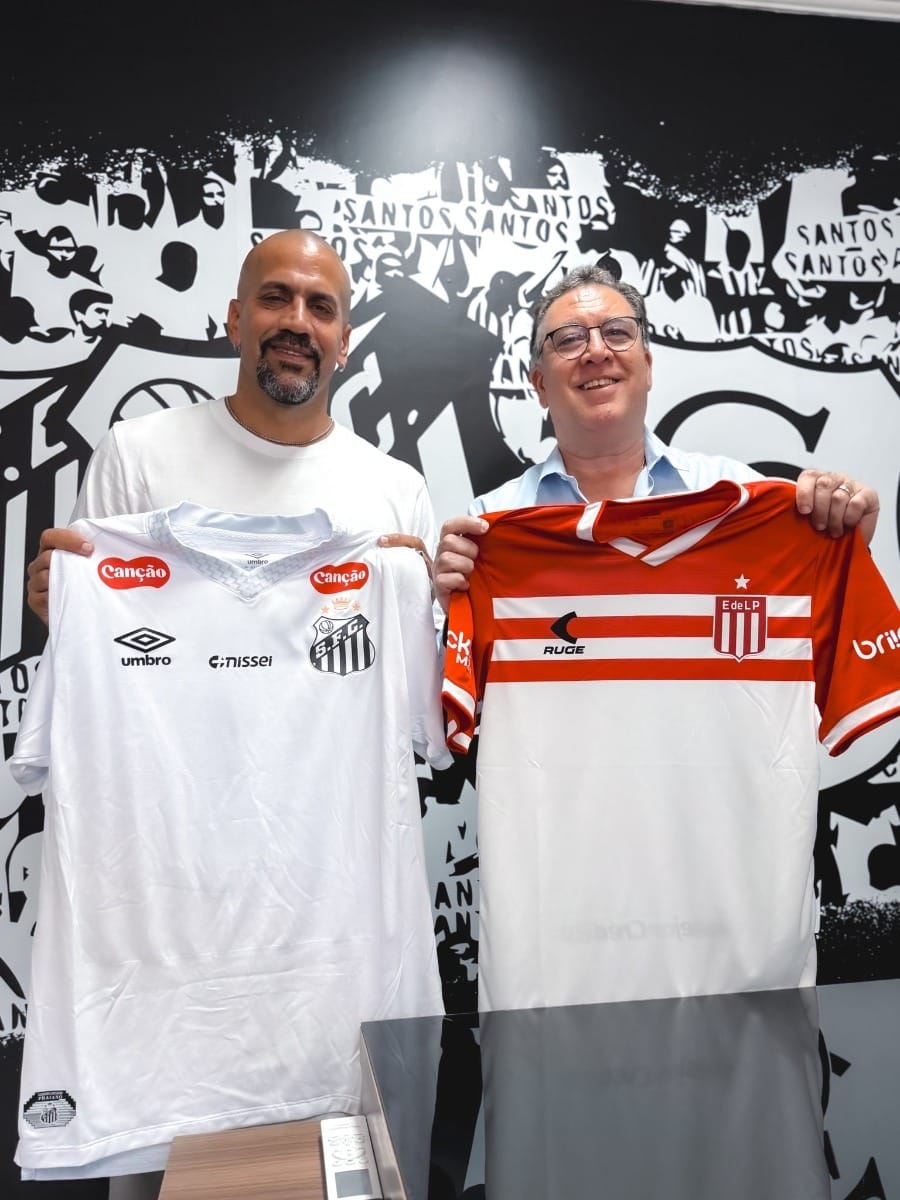 Santos recebe visita de Verón e avalia parceria com Estudiantes-ARG