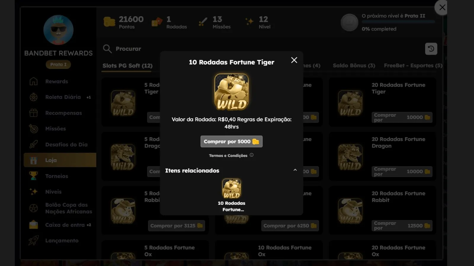 Programa de fidelidade do BandBet