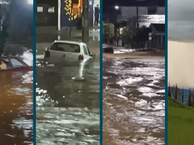 VÍDEO: córrego transborda e causa alagamentos em São João da Boa Vista