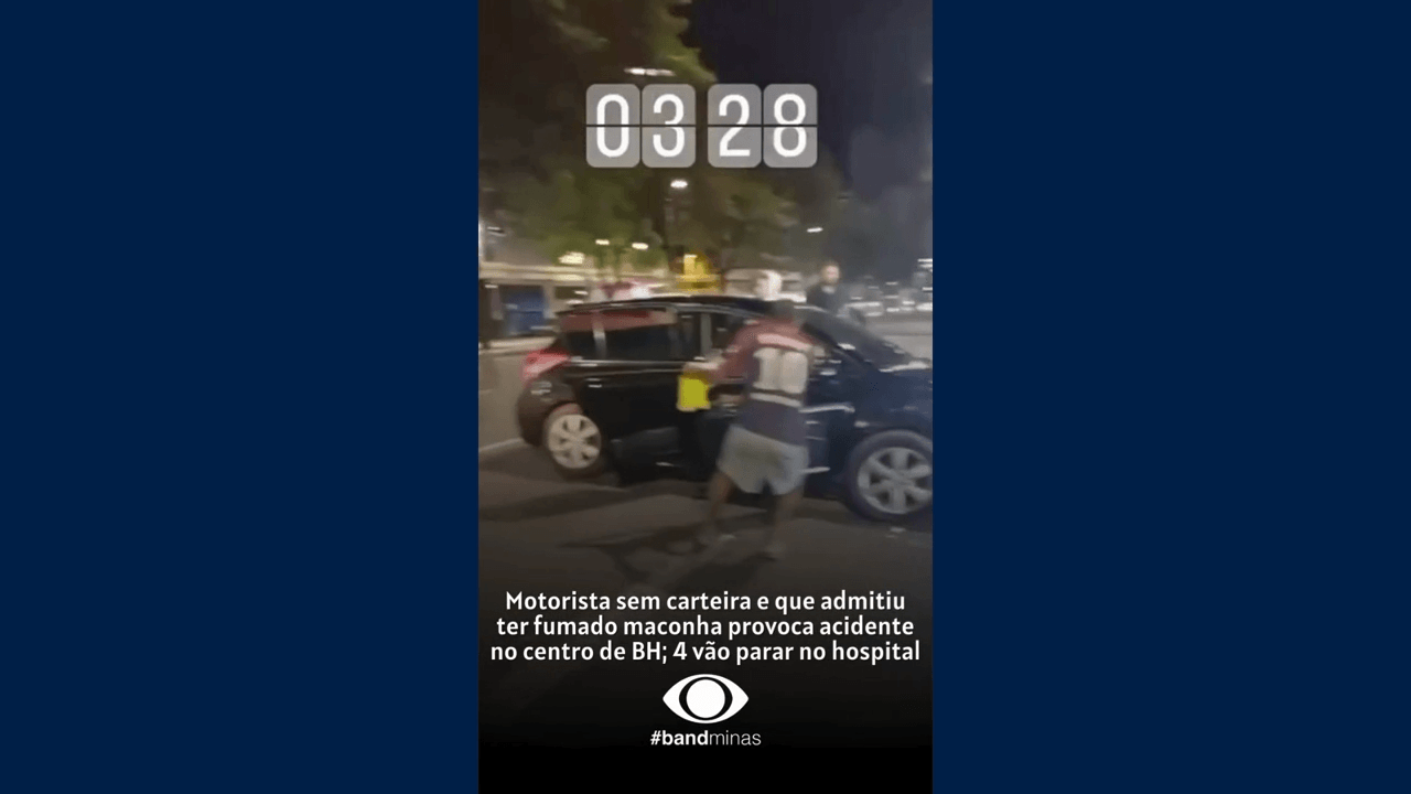 Motorista sem carteira provoca acidente em BH