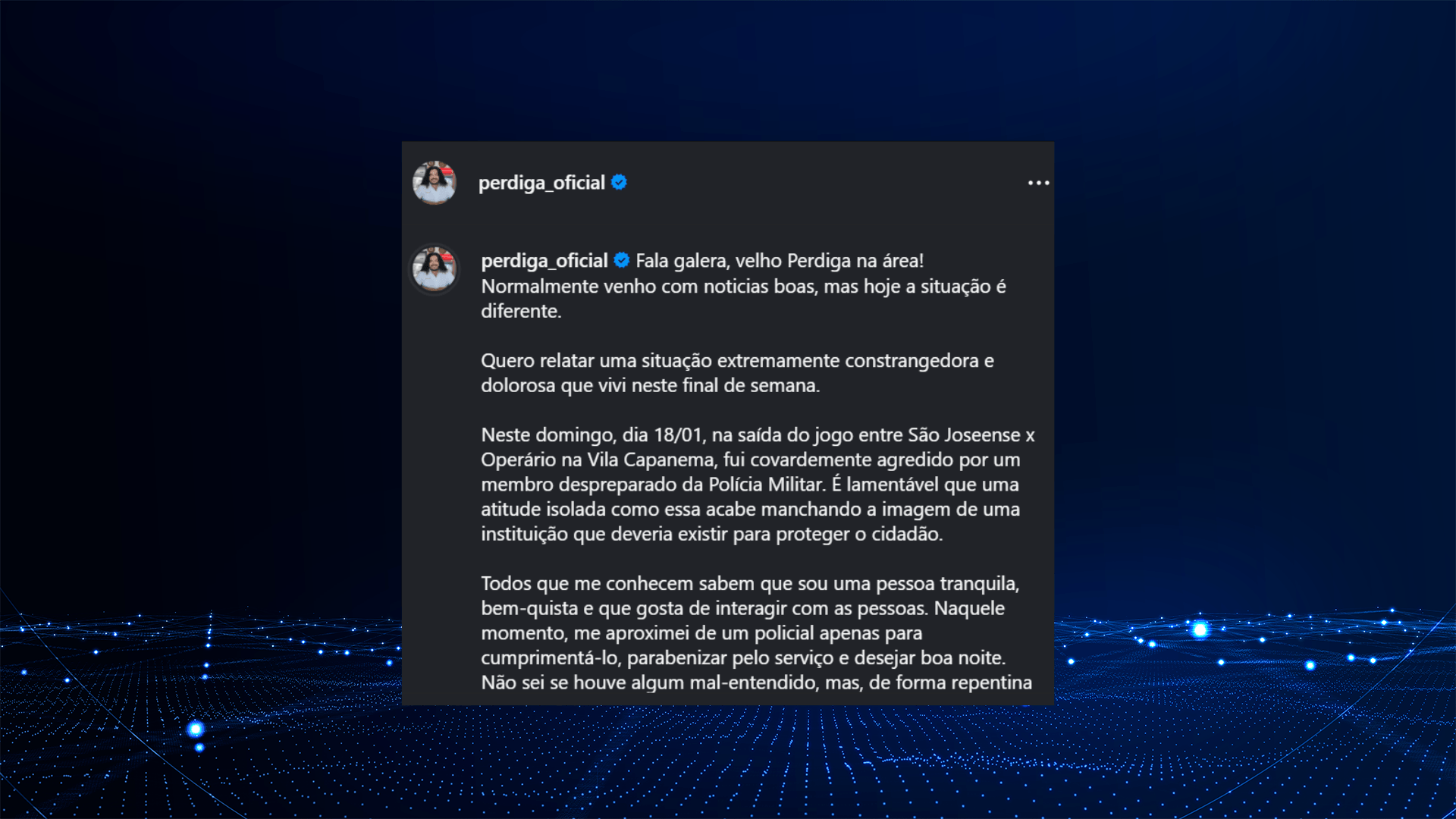 Perdigão se manifesta nas redes sociais e promete medidas legais