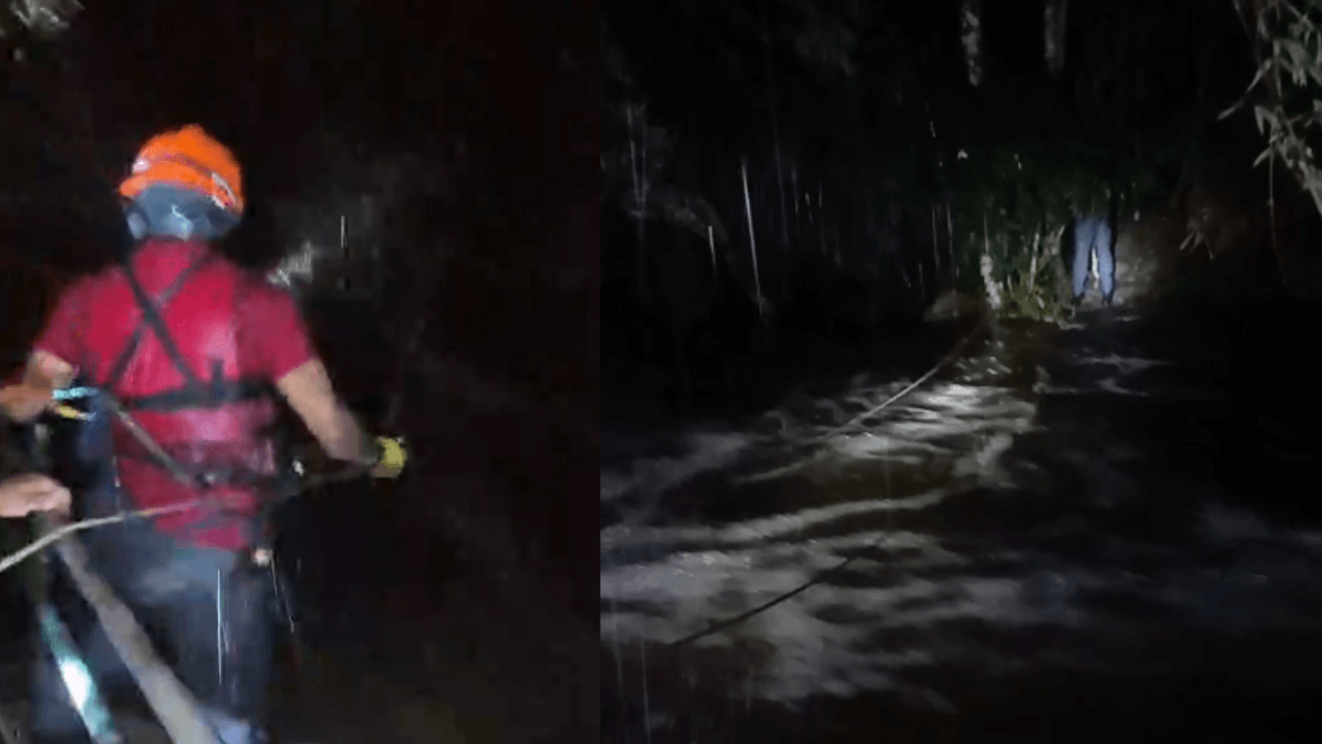 Casal é resgatado após 'cabeça d'água' em cachoeira de Ilhabela