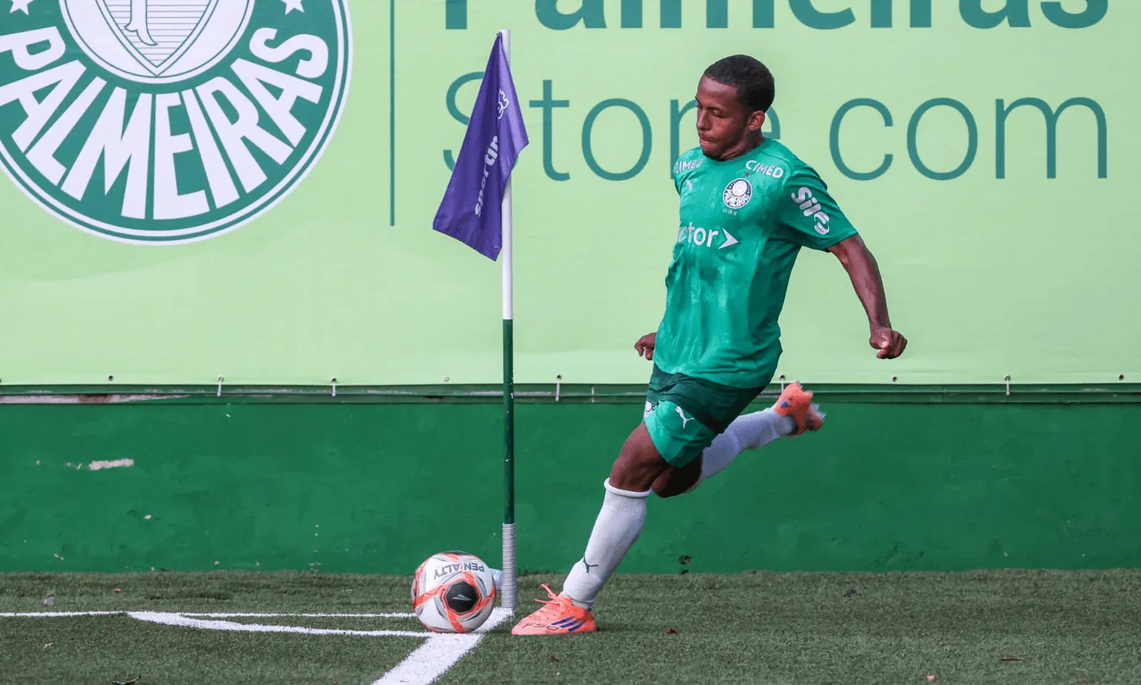 Sorriso, destaque do Palmeiras na Copinha 2026. Foto: Fabio Menotti/Palmeiras/by Canon