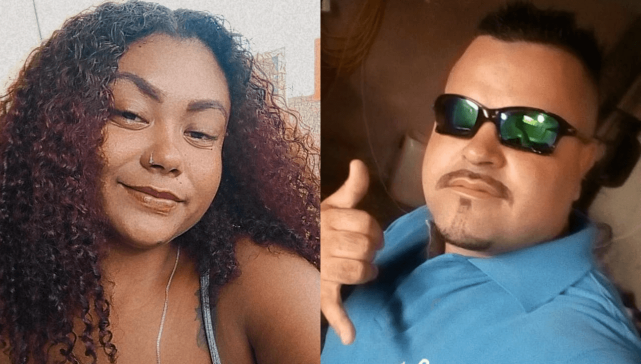 A vítima, Yasmim Evely da Silva de 25 anos, e o agressor, Diego Molino da Silva de 29 anos (Fotos/Reprodução)