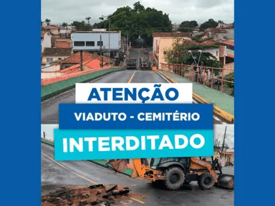 Viaduto do cemitério em Lorena é interditado para obras