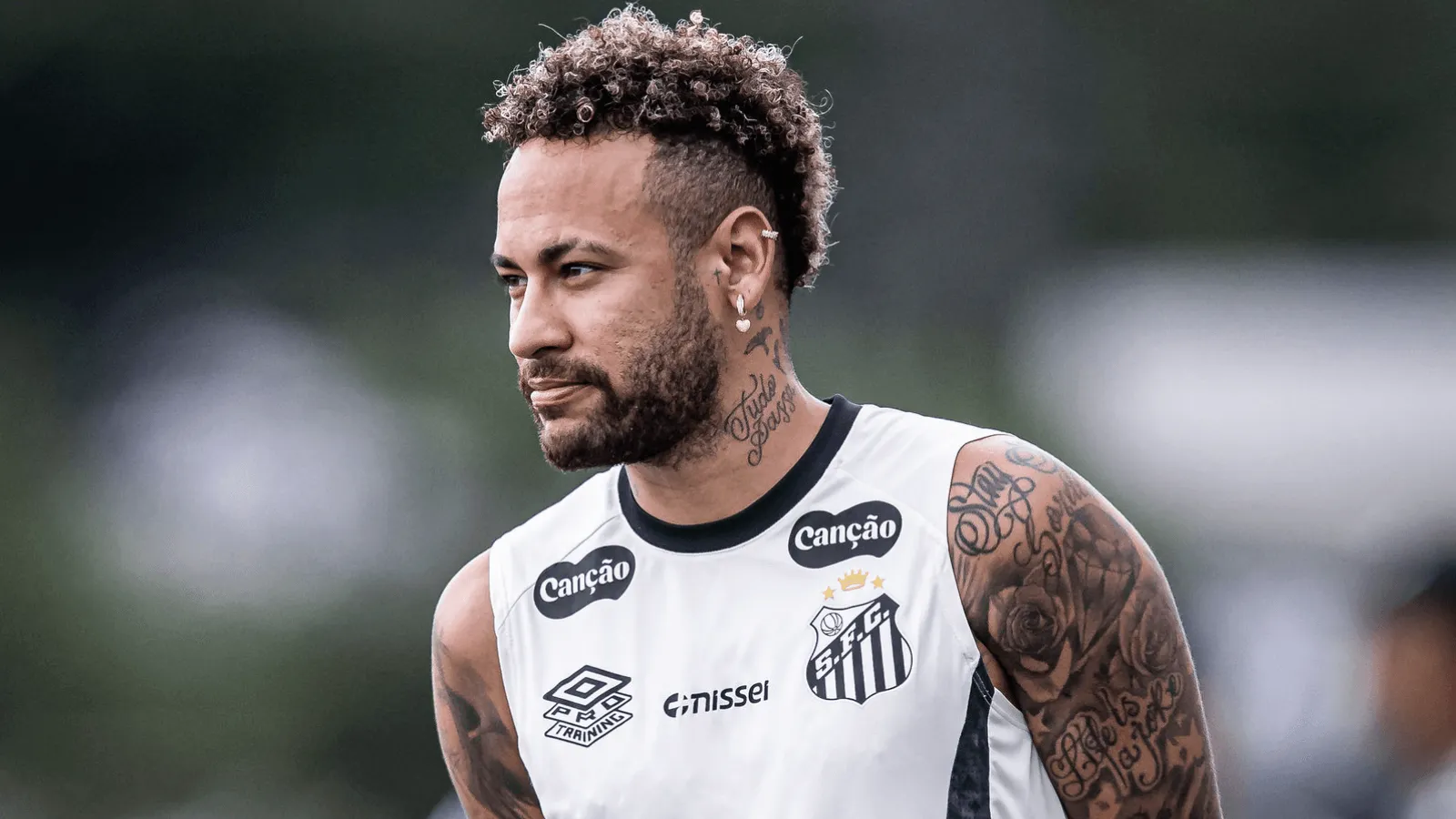 Neymar em treino do Santos. Foto: Raul Baretta/ Santos FC