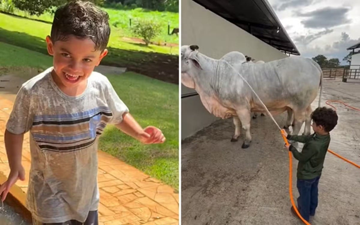 Filho de Marília e Murilo Huff tem 'infância raiz' em fazenda com pai