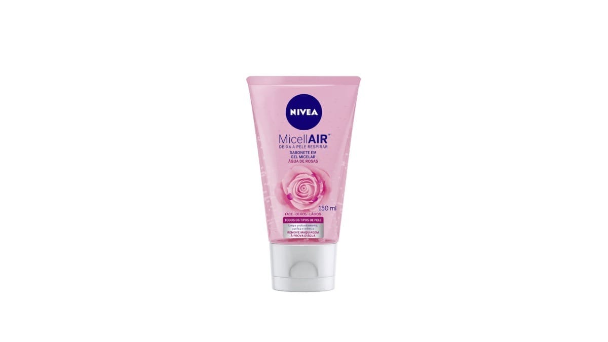 Sabonete Gel Nivea Micelar Facial Água De Rosas 150ml. / Reprodução: Nivea