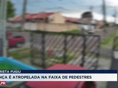 Criança é atropelada na faixa de pedestre e motorista foge no Paraná