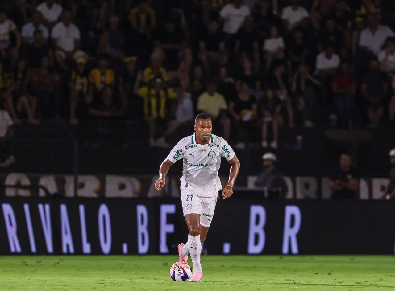Marlon Freitas com a camisa do Palmeiras, pelo Campeonato Paulista