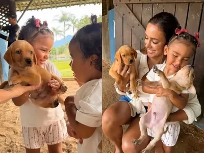 Mavie pede para adotar um caramelo e diz que Neymar cuidará do pet