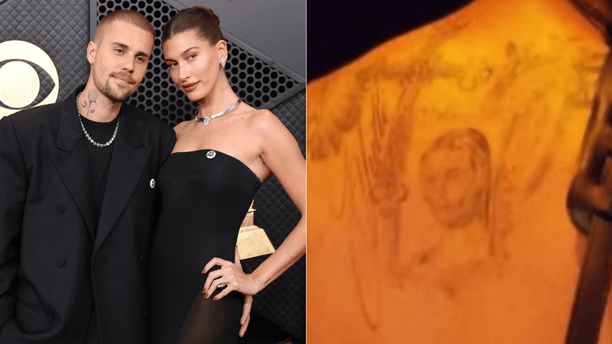 Justin Bieber faz show só de cueca e mostra tatuagem que fez para Hailey
