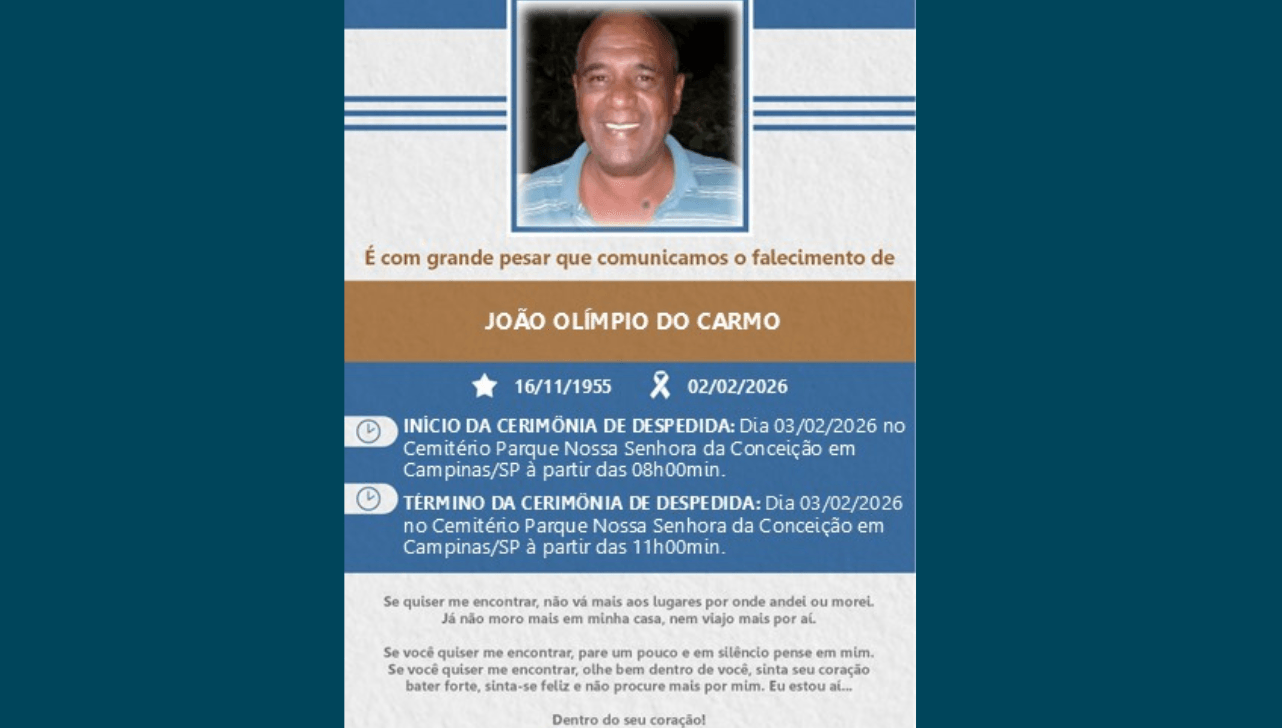 O velório de João acontece nesta terça-feira (3)