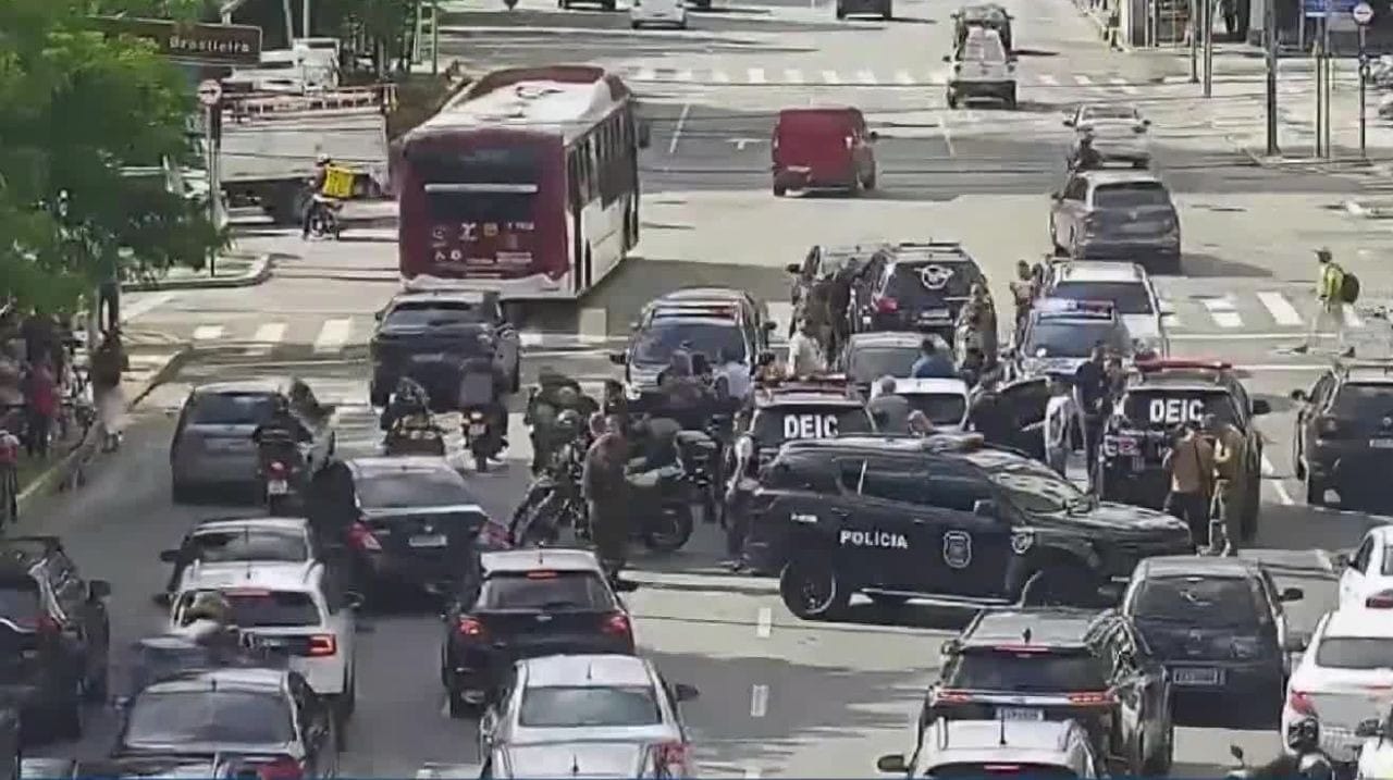 Ação de criminosos começou no Morumbi e terminou na Faria Lima com tiroteio