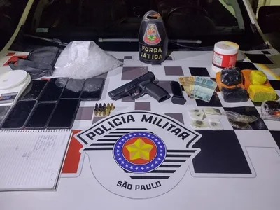 Quadrilha é presa por tráfico de drogas e posse de arma em Potim