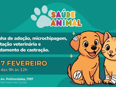 Secretaria do Bem-estar Animal promove ação em Rio Preto no sábado (7)