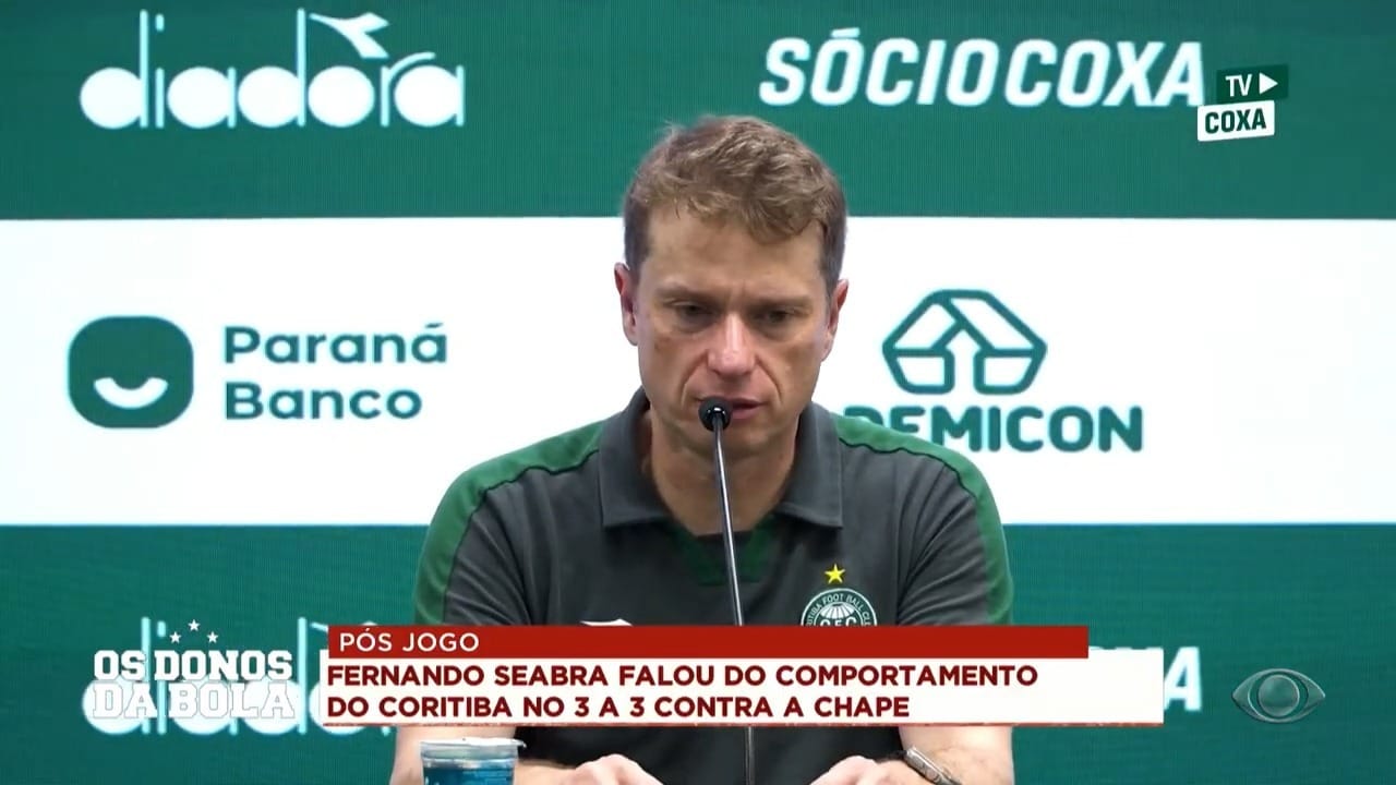Fernando Seabra culpa pouco treino por falhas defensivas do Coritiba