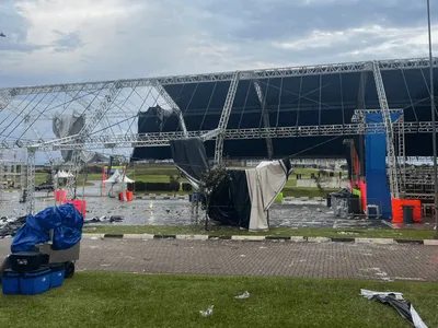 Chuvas e vendaval deslocam tendas de evento e deixam 6 feridos em Paulínia