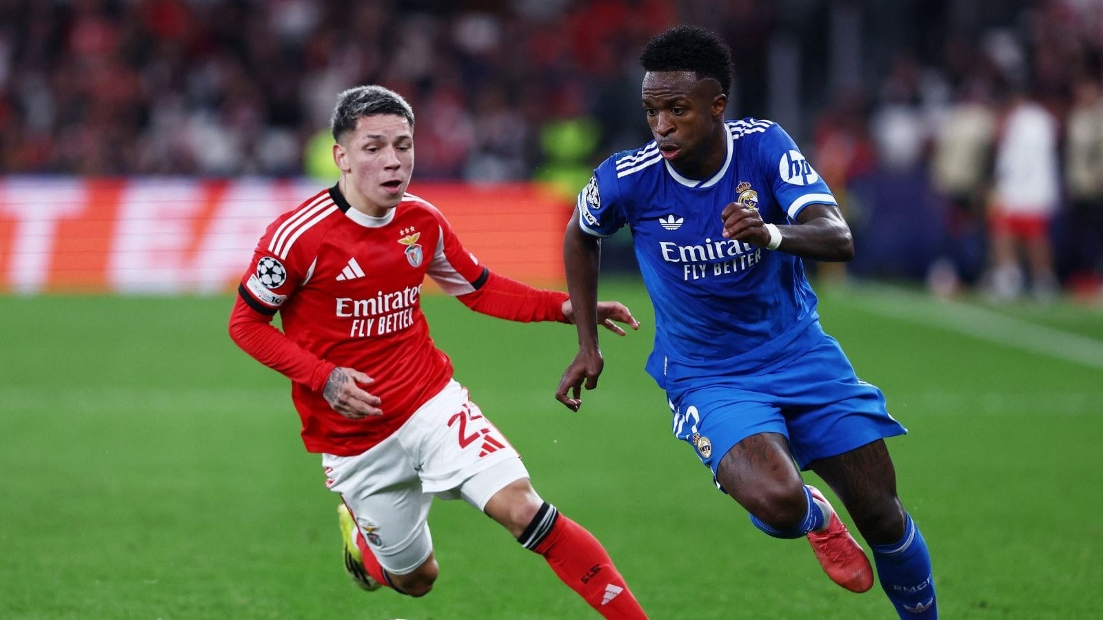 Racismo contra Vini Jr: Benfica defende Prestianni e jogador se manifesta