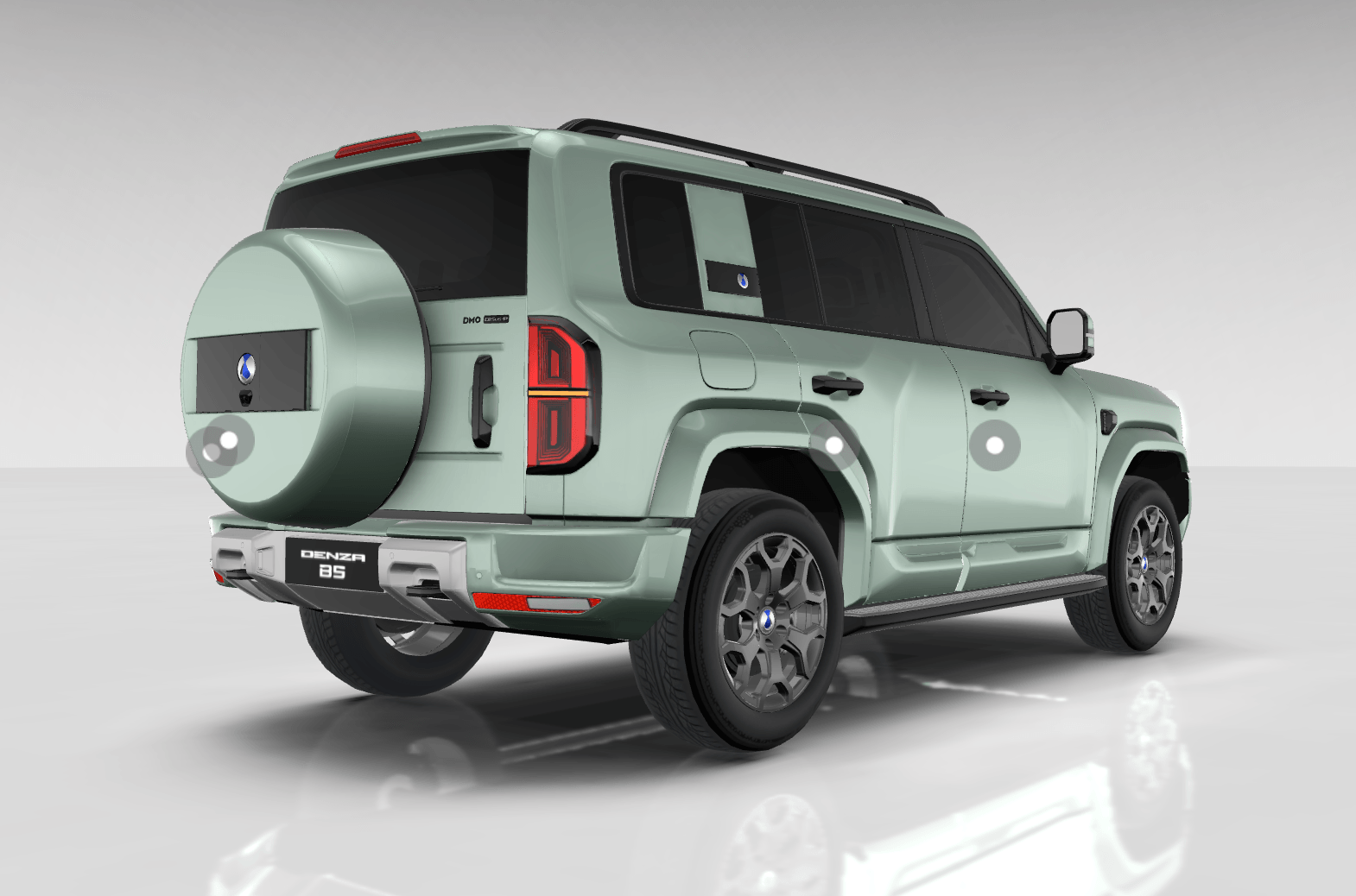 Design frontal imponente marca identidade visual do SUV híbrido premium