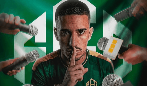 Thiago Galhardo é  anunciado pelo Feira FC. Foto: Divulgação/Feira FC
