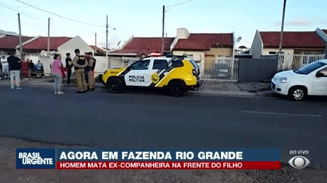 Homem mata ex-namorada na frente de bebê em Fazenda Rio Grande