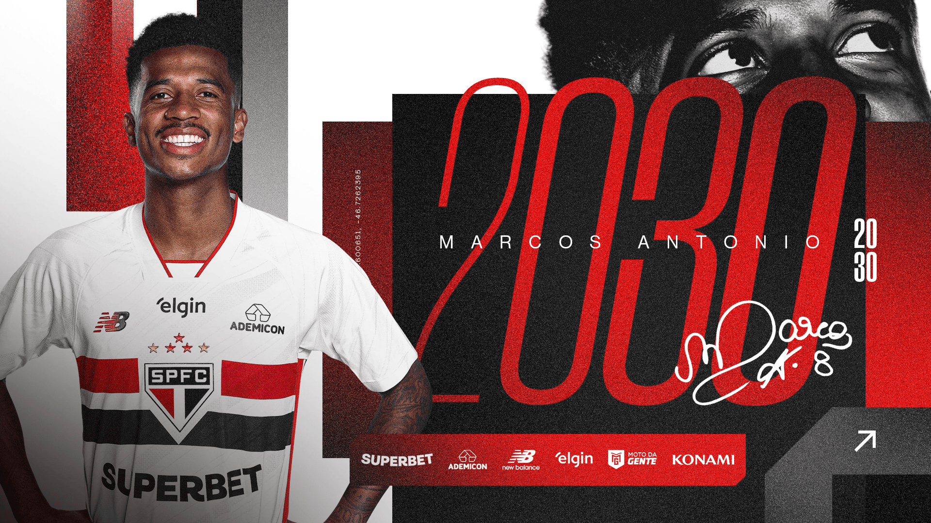 Marcos Antônio renova com São Paulo até 2030 I Foto: Divulgação / São Paulo