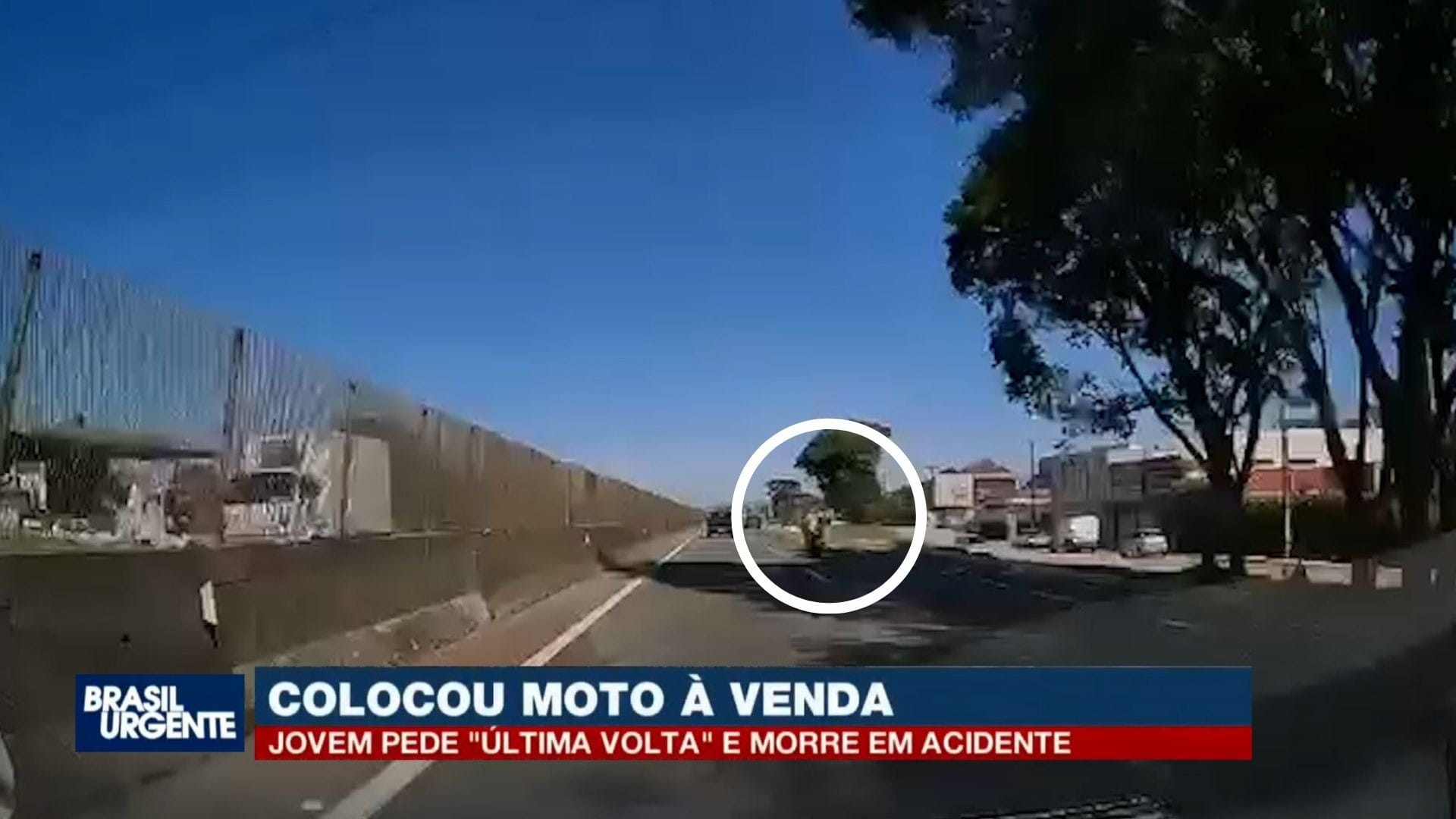 Vídeo flagra acidente que matou motociclista na BR-277 em Curitiba