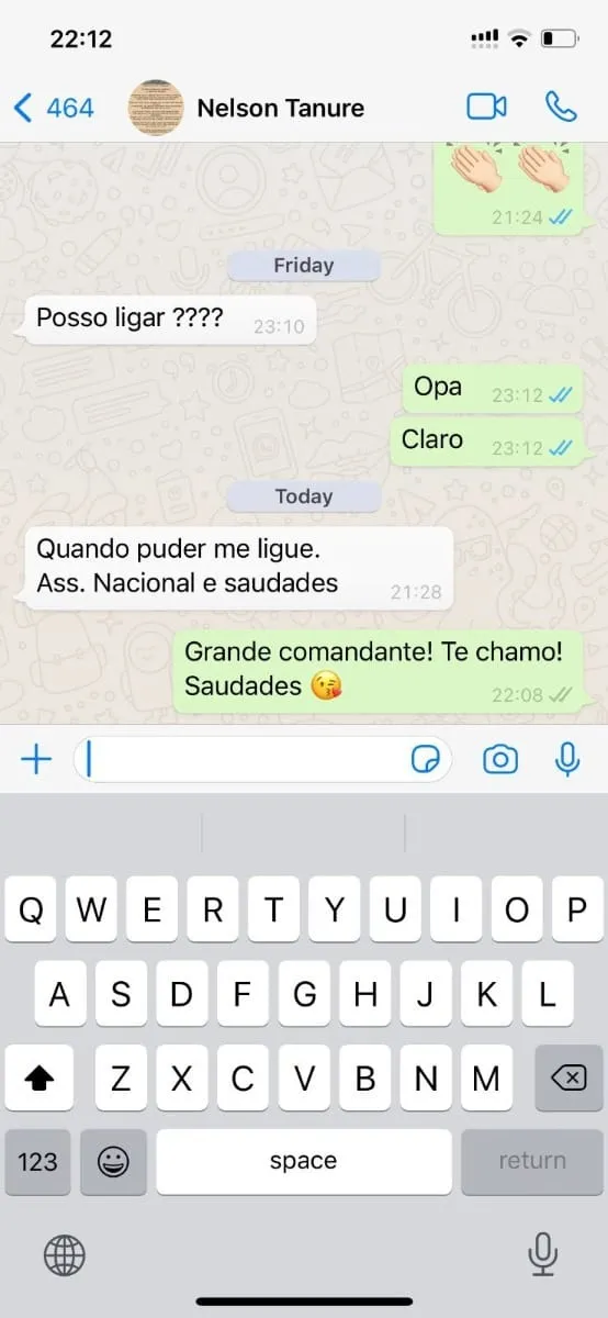 Novo trecho de conversa entre Vorcaro e Tanure no WhatsApp (foto: PF/Reprodução)