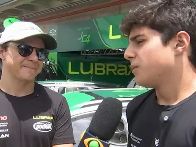 Nos boxes como pai e coach: Felipe Massa celebra vitórias de Pipo