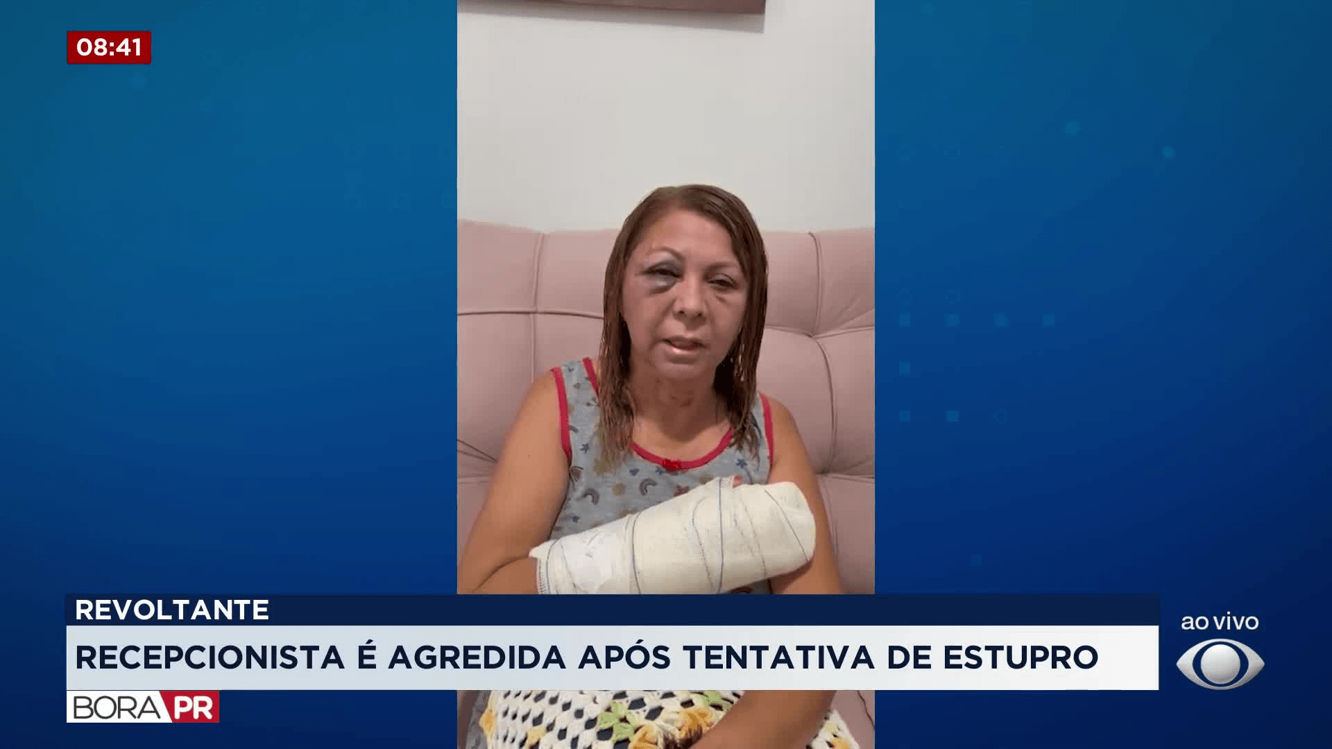 Vídeo: Repcionista sofre tentativa de estupro por hóspede em Curitiba