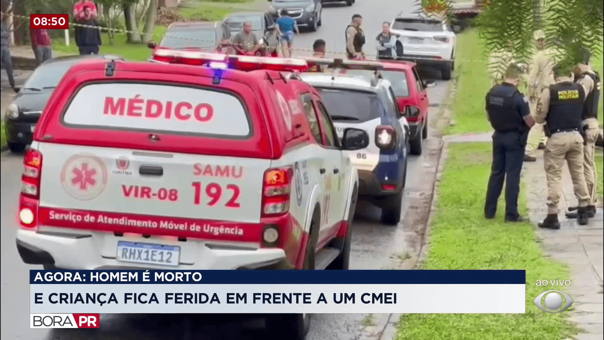 Esposa de homem morto em frente a CMEI passa mal e precisa de atendimento