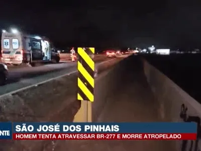Pedestre morre atropelado ao cruzar BR-277 em São José dos Pinhais