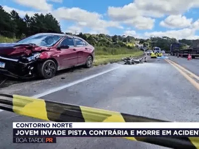 Jovem morre em acidente no Contorno Norte de Curitiba