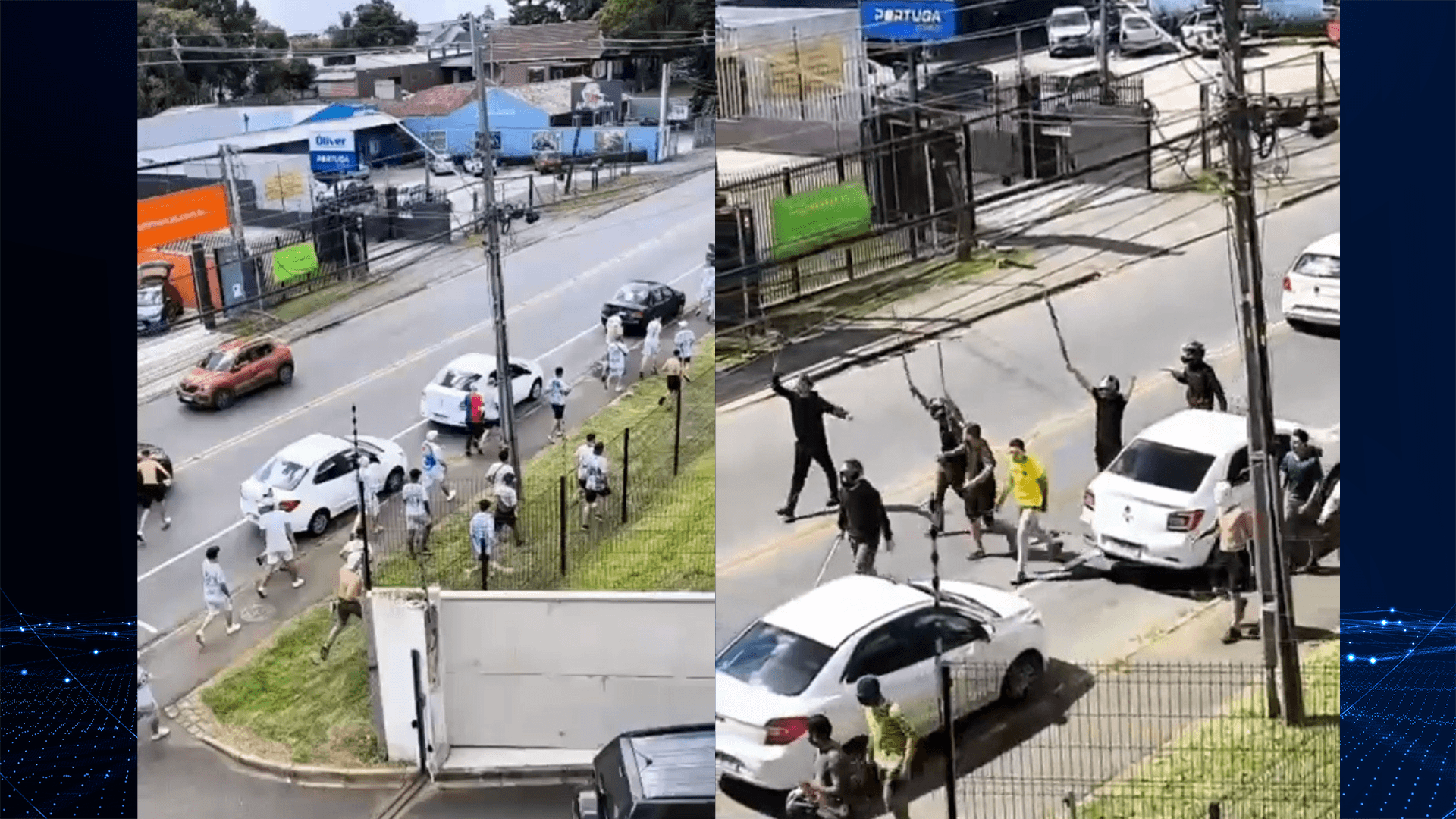 Vídeo flagra confronto entre torcidas no bairro Xaxim, em  Curitiba