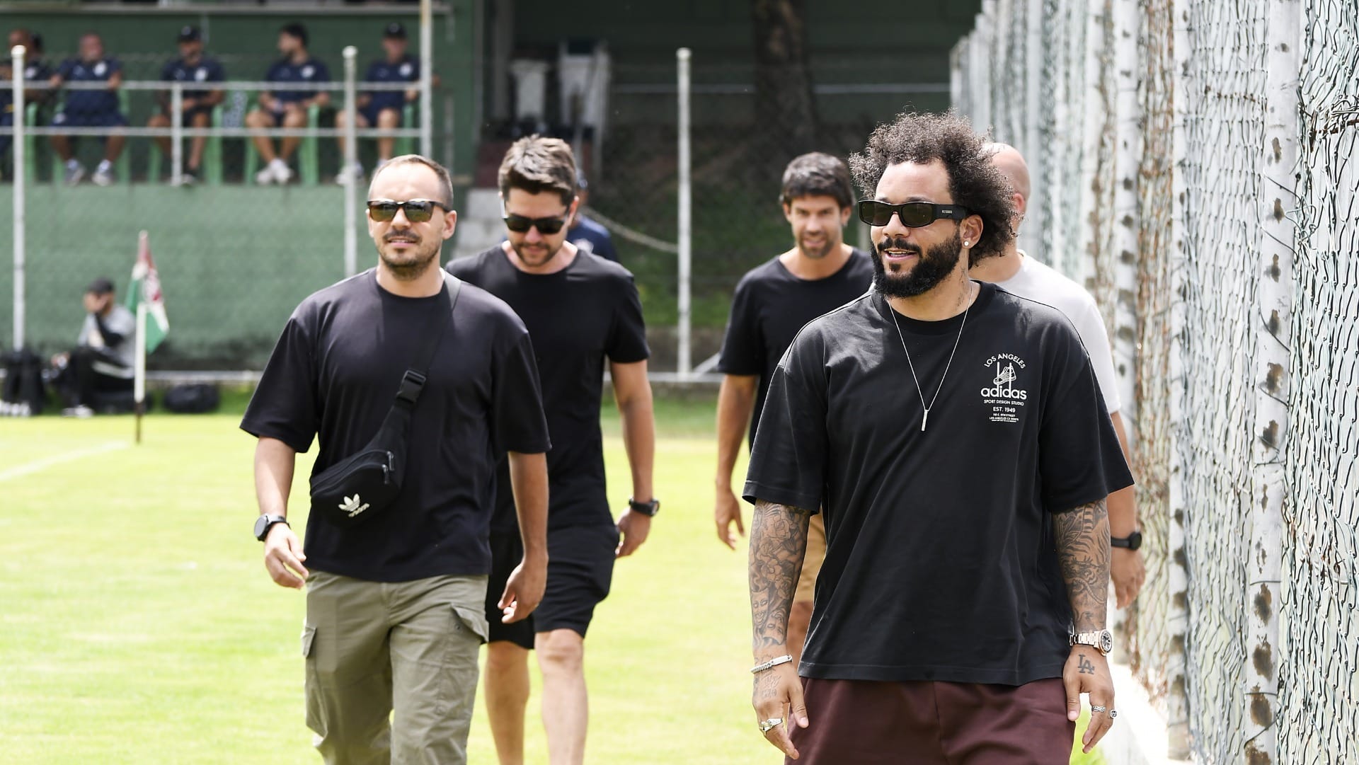 Marcelo compareceu ao confronto entre Flumimense e Bangu, no sub-20 | Mailson Santana/Fluminense FC