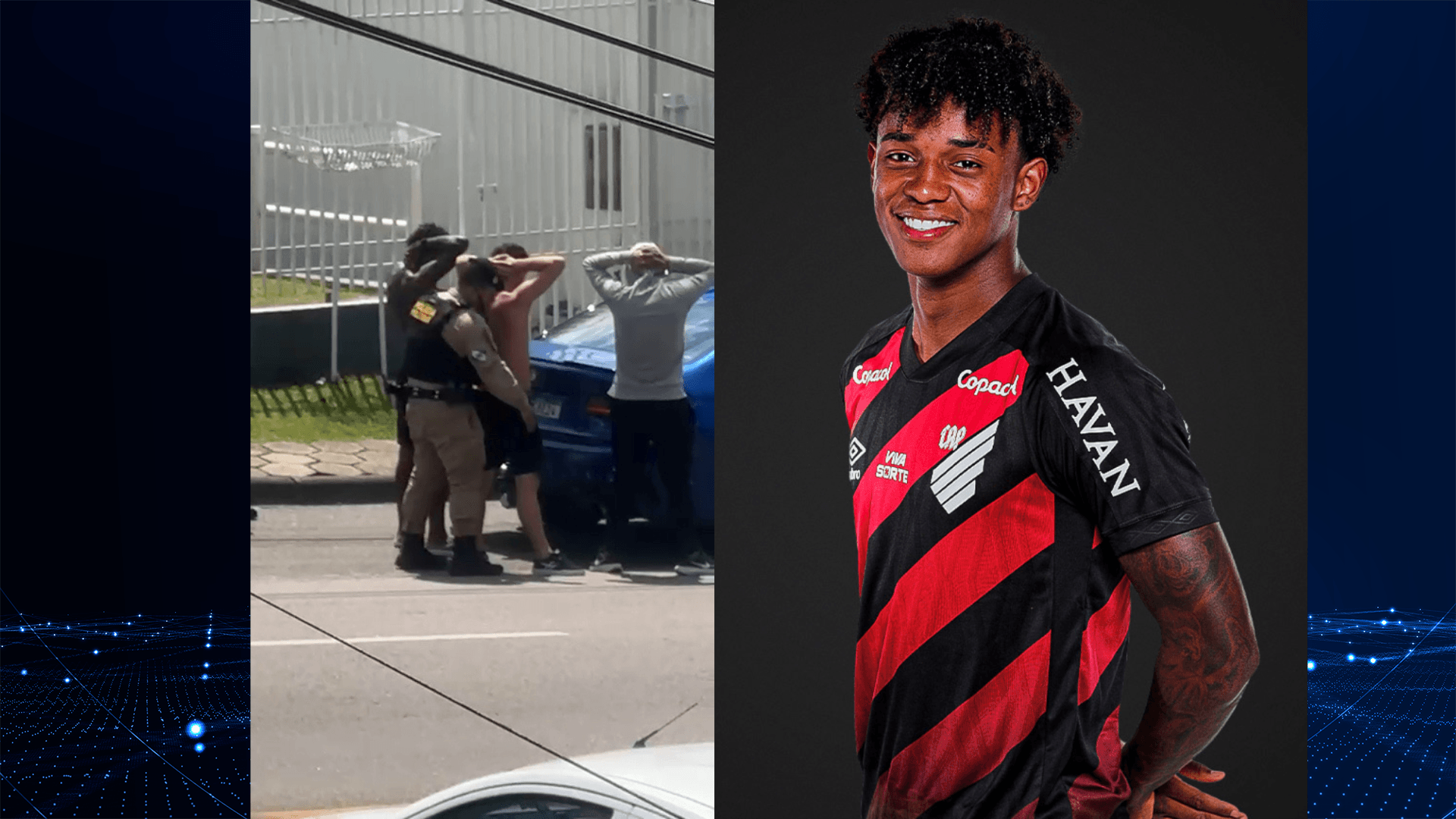 Sem CNH, Bruninho, do Athletico, é abordado pela PM dirigindo BMW
