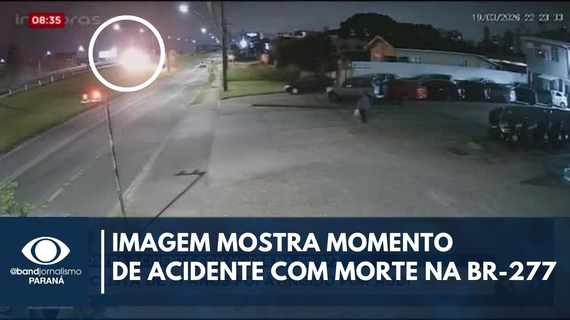 Vídeo mostra acidente que matou motociclista em possível racha na BR-277