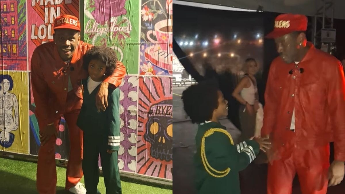 Tyler, The Creator leva fã mirim para bastidores de show no Lollapalooza