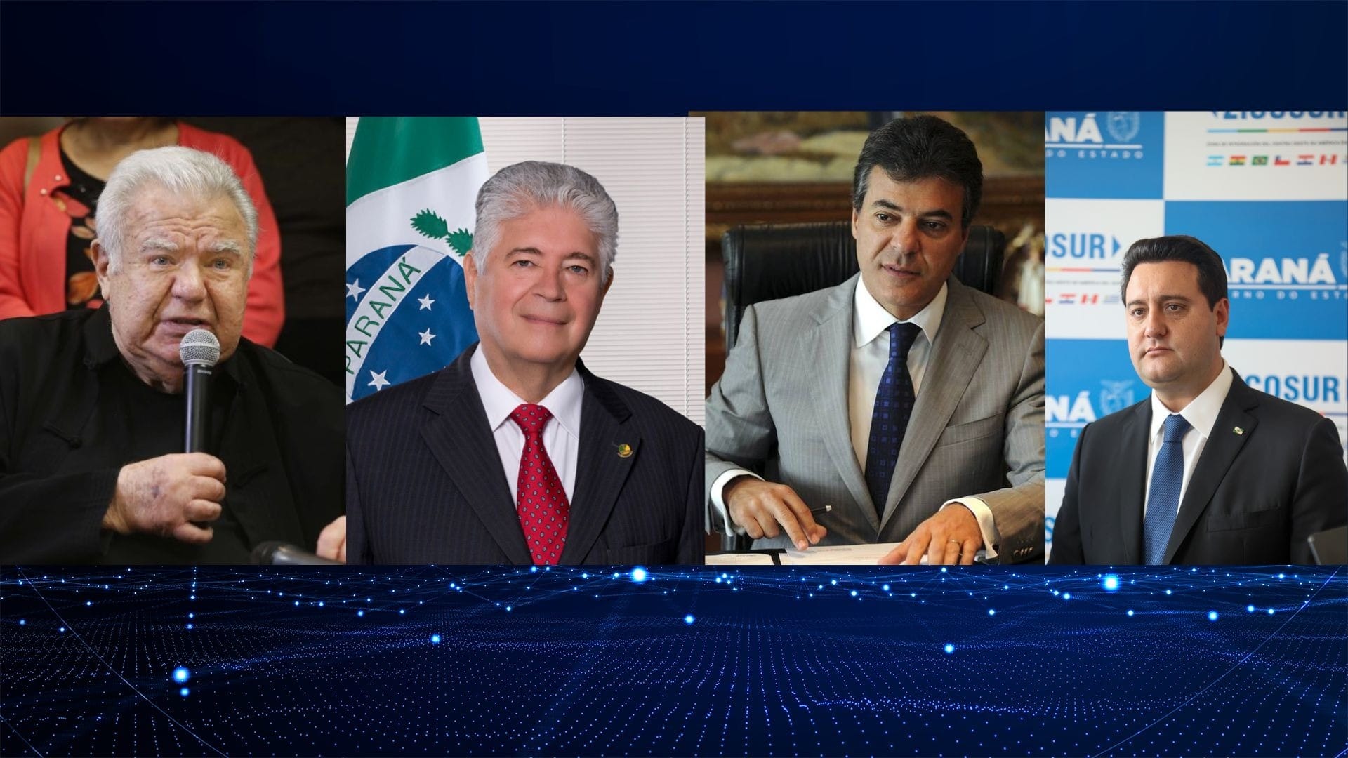 Jaime Lerner, Roberto Requião, Beto Richa e Ratinho JR
